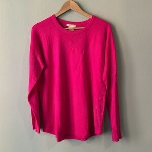Sweet Romeo Nordstrom Pullover Crewneck Sweater in Magenta Pink Size XL